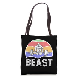 BEAST Cool Men's Gym Workout Sport Muscle Lift Bodybuilding Tote Bag