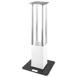 beamz Professional P30 Truss Tower Lycra Cover 1.5m White - Elasticated DJ Plinth Podium Fabric, Flame Retardant, Wrinkle-Resistant, Lighting Stand Scarf for Event or Stage Use