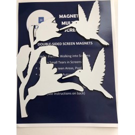 DCentral Hummingbirds and Flower II Flexible Screen Magnet: Multipurpose, Double-Sided, for Non-Retractable Screens, Helps to Stop Walking into Screens, for Non-Retractable Screens, Size W 7" x L 8"