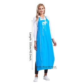 Nanxson CF3148 Unisex Apron TPU Odourless Environmentally Friendly Waterproof Adjustable Neck Shoulder Lightweight Work Apron, blue