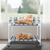 Bedside Window Dog Bunk Bed - Double Elevated Human Dog