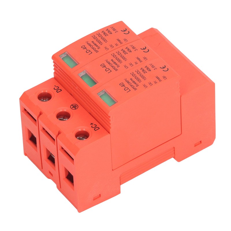 DC Surge Protector 3P DC Voltage Surge Arrester Photovoltaic Lightning