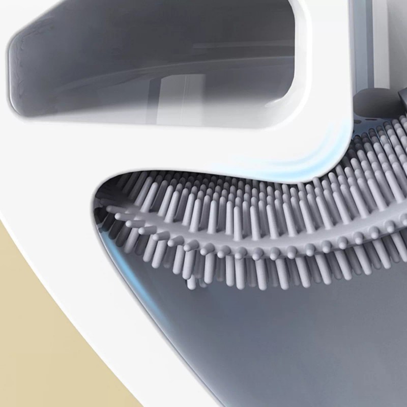 Veraly Cepillo Limpieza Inodoro Flexible Silicona Inodoro Wc Baño F