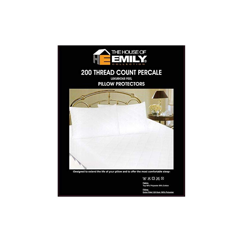 Pair of Super King Size 3 Foot Long Quilted Pillow