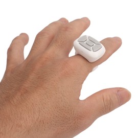Bluetooth Remote Control Ring, App Bluetooth Remote Control, 72H Working Time, Phone Remote Clicker for OS 15 Android Harmony OS (White)
