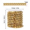 16.5FT Gold Cuban Chains 7mm Stainless Steel Curb Chain for