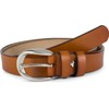 styleBREAKER 03010115 Unisex Slim Genuine Leather Belt Plain Colours with