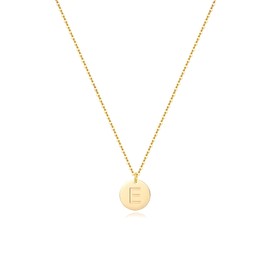 Aimber E Necklace,Initial Necklace for Women,Letter Necklace for Women(Gold,E)