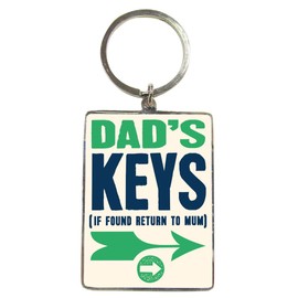 Dad's Keys Metallic Keyring - Gift Idea