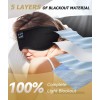 TOPOINT Bluetooth Sleep Mask with Headphones for Travel and Side