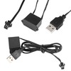 X AUTOHAUX 5 Meter/16ft Interior USB Neon EL Wire String