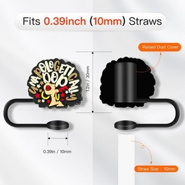 Silicone Straw Cap, 8 Counts/set Reusable Dustproof Straw Cap, Straw Cover for Glass Cup, Reusable Straw Topper for Outdoor Sports