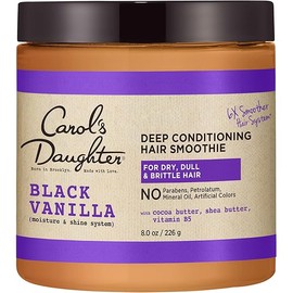 Carol's Daughter Black Vanilla Hair Smoothie for Curly, Wavy or Natural Hair, Shea Butter Hair Mask For Dry and Dull Hair, 8 Oz