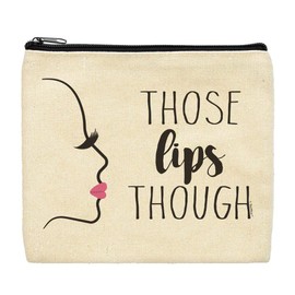 Cute Canvas Makeup Bag Those Lips Though Canvas Travel Bag Makeup Bag