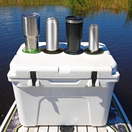 Lil Sucker Suction Cup Holder – Universal Drink Holder for Paddle Board, Kayak, ATV & Boat – Clip-On Coffee Anti-Spill - The Great Outdoors Series Pack of 4