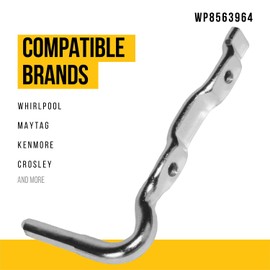 PartsBroz WP8563964 8563964 Lid Hinge Arm - Compatible With Whirlpool Kenmore Maytag Crosley Washer - Replaces AP6004844 1180358 PS11746532 Ultra Durable Replacement