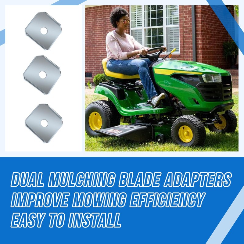 HQPARRTS 3PCS X- Blade Dual Mulching Blade Adapters Kit w/o