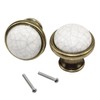 Gad2go 6Pcs Cabinet Knob Vintage Ceramic Drawers Knobs 34mm Round