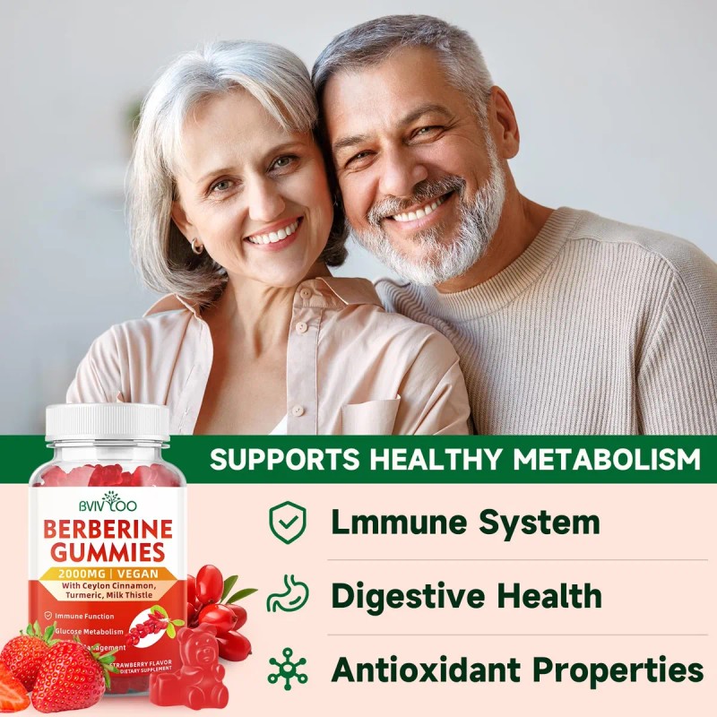 Bvivloo Gomitas Berberina 2000mg Sin Azúcar 60 Piezas