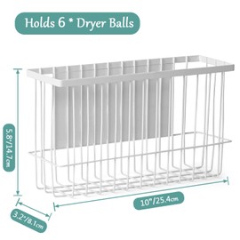 VEGEVIGI Magnetic Dryer Ball Holder, Lint Bin For Laundry Room, Wool Dryer Ball Storage Container Organizer, Metal Magnetic Laundry Organizer, Magnetic Basket, Laundry Room Organization And Storage