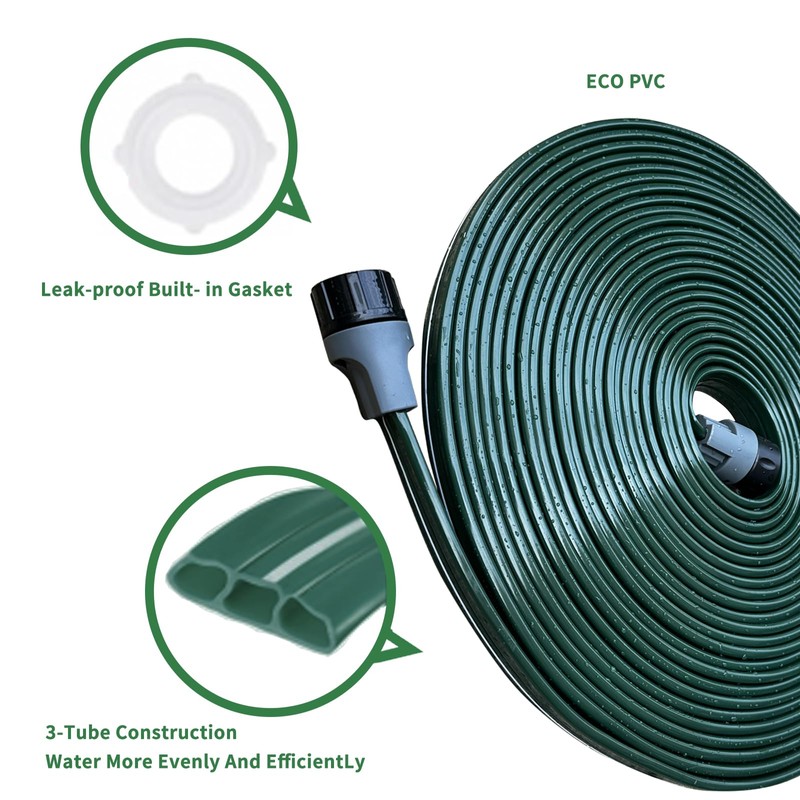 Watoo 2026 Sprinkler Hose & Soaker Hose for Yard -