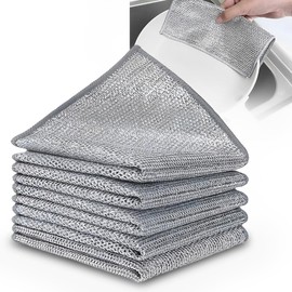 10 PCS Spülschwamm Topfreiniger Küchenschwamm Waschbar zum wiederverwenden, 20x20 cm mit Mikrofaser, Für Gründliche Reinigung bei hartnäckigem Schmutz haarbürste