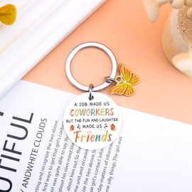 UIWIHHP Coworker Gifts for Best Friend Friendship Gifts for Women Cute Keychain Gifts for Friend Woman Small Gifts for Coworkers Valentine's Day Birthday Gifts Co Worker Gifts Keyring