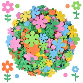 OBTANIM 1080 Pieces Small Colorful Foam Adhesive Flowers Leaves Shapes Stickers for Kids Home Classroom Arts Crafts Greeting Cards Scrapbooks Decoration