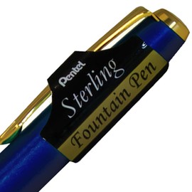 Pentel Sterling Fountain Pen Sapphire Barrel with Gift Box