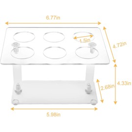Ailelan Cone Display Stand - Clear Acrylic Ice Cream Cone Holders for Parties, Weddings, Buffets & Christmas (6 Holes)