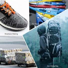 4mm/65.6 FT Elastic Bungee Shock Cord, TuNan Heavy Duty Round Stretch String Elastic Rope for DIY Crafts Tie Downs - Black