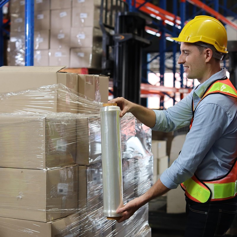 PATIKIL 3インチ収縮包装ハンドル 4個の弾性包装ディスペンサー 弾性フィルムディスペンサー プラスチックハンド 76mmコア家具包装移動梱包用 黒