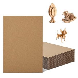 20 PCS A4 Corrugated Cardboard Sheets, Thickned Large Kraft Board, A4 (210 x 300 mm) Thick Cardboard Sheets, for Painting, Modeling, Arts, Craft, DIY, Packaging