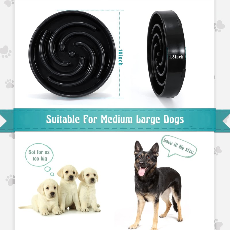 Slow Feeder Dog Bowls for Large Medium Dog Non Slip