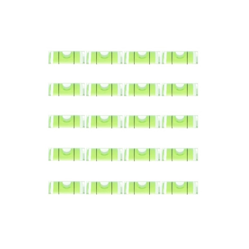 JYK Mini Cylindrical Level 20pcs, 9.5x40mm Small Horizontal Bubble Levels