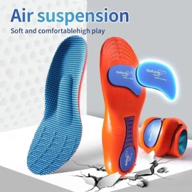 Plantillas Ortopedicas Anti Olores Comfort Para Tenis Zapatos Plantillas De Absorción de Impactos Dolor De Pies Talones Ideal Para Hombres Y Mujeres Correr Pies Planos (24 cm)