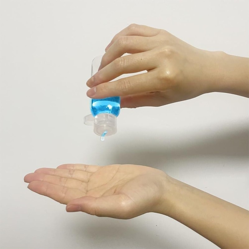 QIRUIRED 5 Pieces Flip Cap Bottles Plastic Empty Transparent Containers