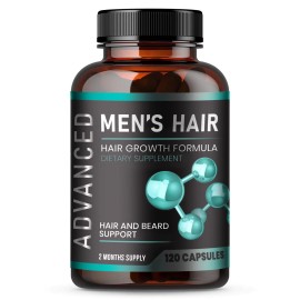 Nutra Hair Growth Vitamins For Men - Anti Hair Loss Pills. Regrow Hair & Beard.120caps