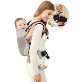 Meritune Ultimate Chair Belt Transformer Carrier, Suitable for Babies up to 15.5 lbs (7 kg) to 36 Months, 500g Ultra Light Air Mesh Material (Mesh - French Green)