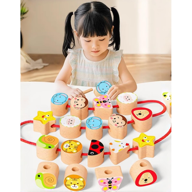 KeyAngel Montessori Educational Toy, String Thinking Toy, String Throw, Early