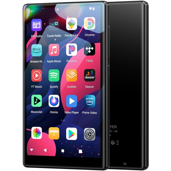 Fanvace 96GB MP3 Player with Bluetooth WiFi, Android 13 OS