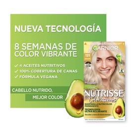 Paquete de 3 Tintes Garnier Nutrisse Tono 121 Azahar Colorissimos