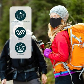 Hymeiluely 4 Pieces Breathable Washable Reusable Sun Face Mask For Women Men,sunscreen UV Face Shield For Running Hiking Riding Exercise (Black+Dark Gray+Pink+Light Gray)