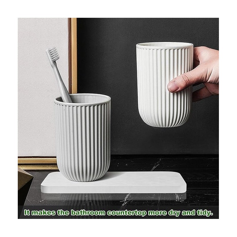 4Pcs Water Absorbent Diatomite Coasters, Kitchen Bathroom Sink Soap Holder