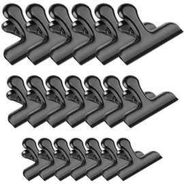 20 Pack 3 Inch Wide Stainless Steel Chip Clips Heavy Duty Food Bag Clamp, All-Purpose Air Tight Grip Clips for Kitchen Office to Seal Coffee Bags, Paper Sheets
