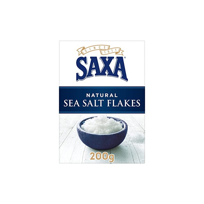 Saxa Natural Sea Salt Flakes Flavour for Cooking Saxa Seasoning