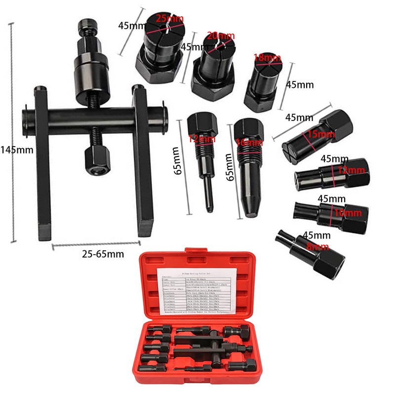 NIYATA 10 Pcs Set Bearing Puller, Wheel Bearing Removal Kit,
