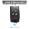 Qunzes Key Fob Cover with Heavy-duty Keychain for Rover Evoque