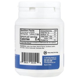 Epic Dental Sugar-Free Xylitol Gum, Peppermint Flavor, 50 Pieces – Promotes Oral Health, Reduces Plaque & Freshens Breath Naturally