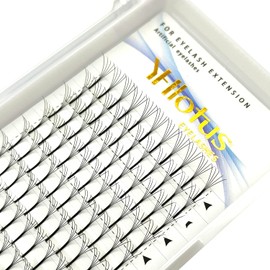 Volume 5D Lash Extensions Premade Fans Long Stem 0.07 Thick Handmade Luxurious Pre Made Fans Silk Soft 5D Mink Individual Lashes (5D 0.07 Long Stem C 9mm)